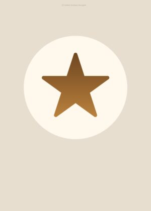 Lys beige stjerne bronze dot