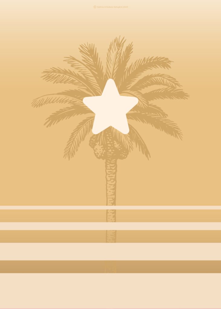 Star imprint on palm
